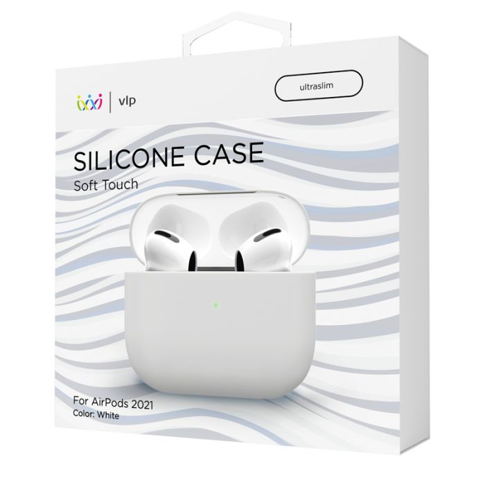 VLP Soft Touch silicone case for AirPods 3, white
