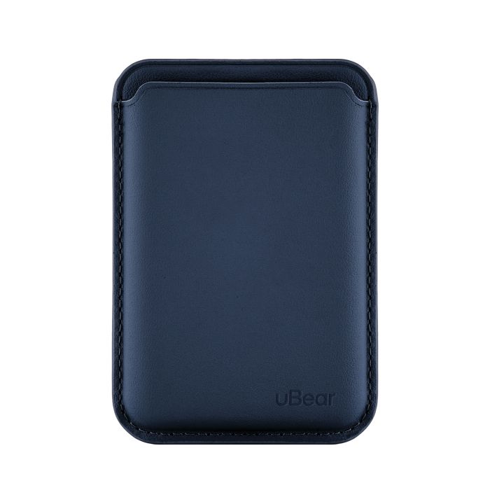 uBear Leather Shell magnetic card holder, blue