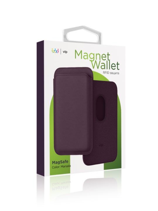 VLP Eco-Leather Card Holder with MagSafe, Marsala