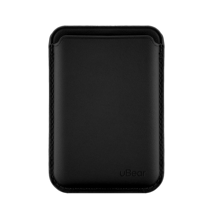 uBear Leather Shell Magnetic Card Holder, Black
