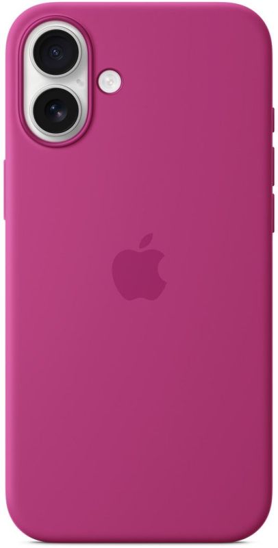 Apple case for iPhone 16 Plus Silicone MagSafe, fuchsia