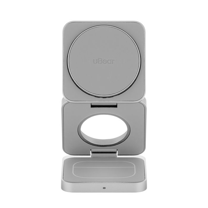 uBear Balance Wireless Charger with MagSafe Support, Silver