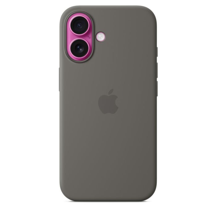 Apple Silicone Case with MagSafe for iPhone 16, Gray