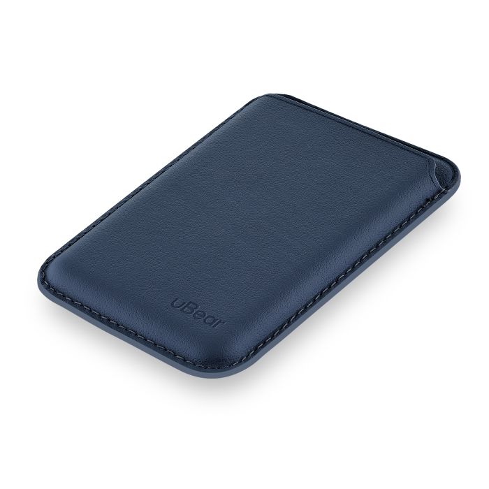 uBear Leather Shell magnetic card holder, blue