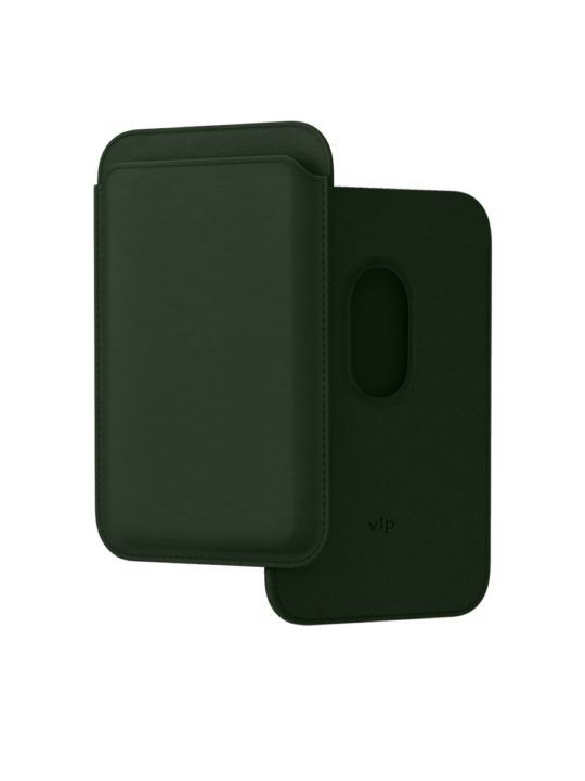 VLP Eco-Leather Card Holder with MagSafe, Dark Green
