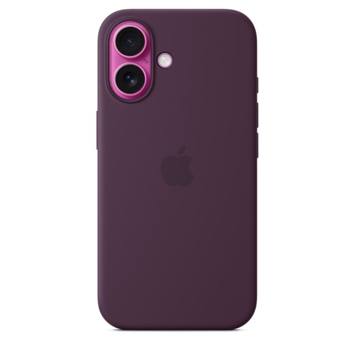Apple Case for iPhone 16 Silicone with MagSafe, Plum