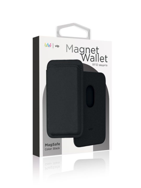 VLP Eco-Leather Card Holder with MagSafe, Black