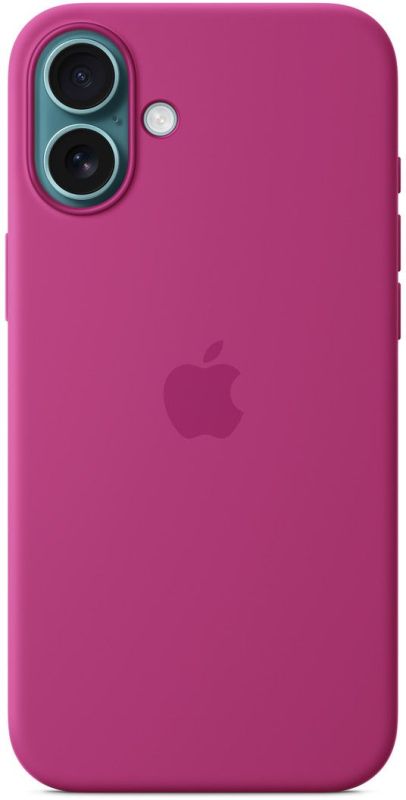 Apple case for iPhone 16 Plus Silicone MagSafe, fuchsia