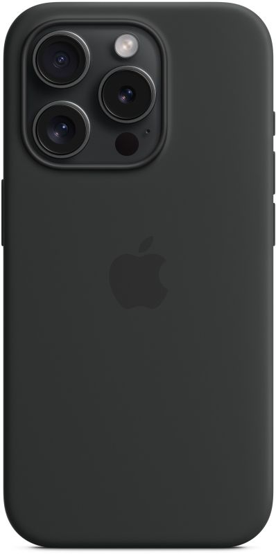 Apple MagSafe Case for iPhone 15 Pro, Silicone, Black