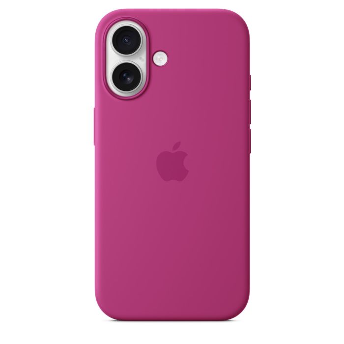 Apple Case for iPhone 16 Silicone with MagSafe, Fuchsia