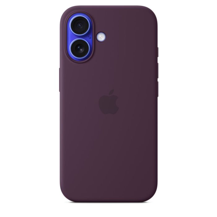 Apple Case for iPhone 16 Silicone with MagSafe, Plum