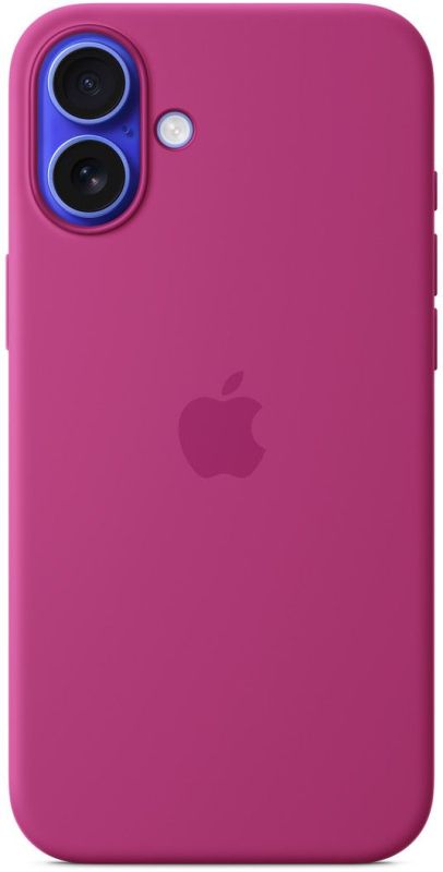 Apple case for iPhone 16 Plus Silicone MagSafe, fuchsia
