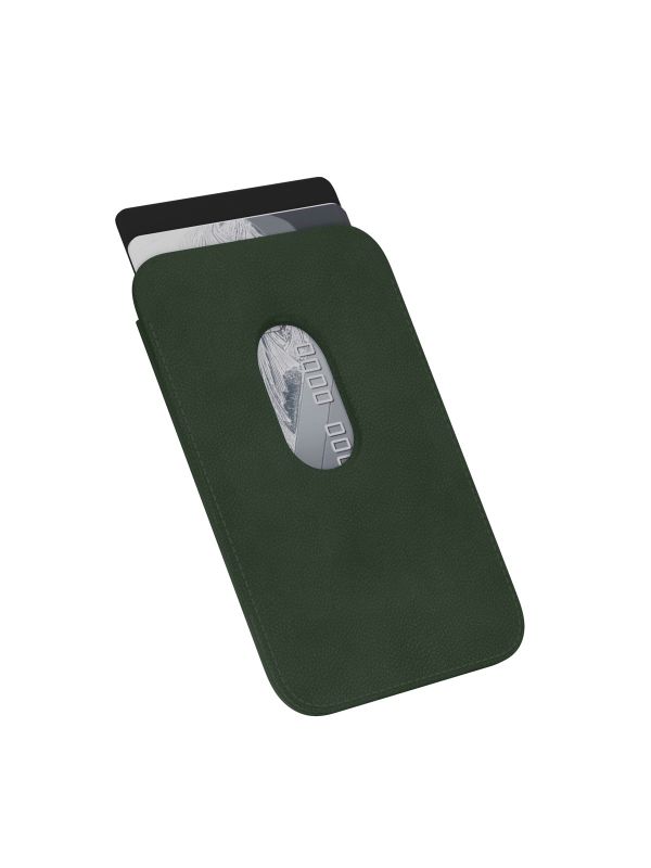 VLP Eco-Leather Card Holder with MagSafe, Dark Green