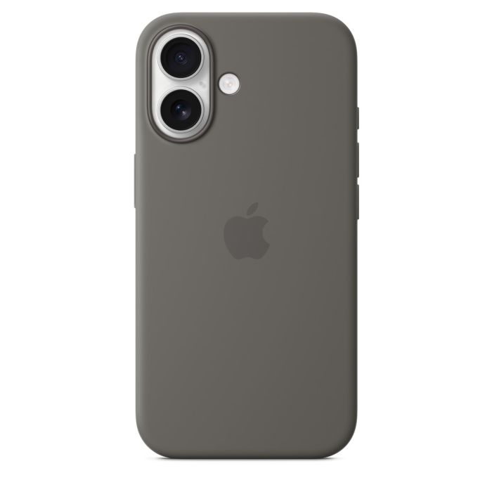 Apple Silicone Case with MagSafe for iPhone 16, Gray