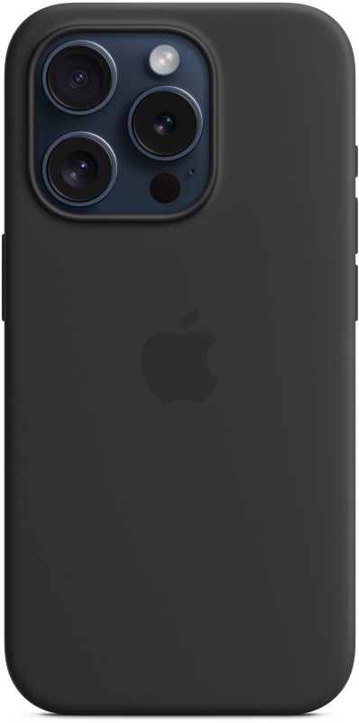 Apple MagSafe Case for iPhone 15 Pro, Silicone, Black