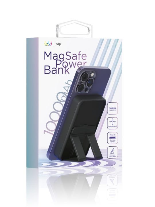 VLP Magsafe PowerBank 10000 mAh external battery, black