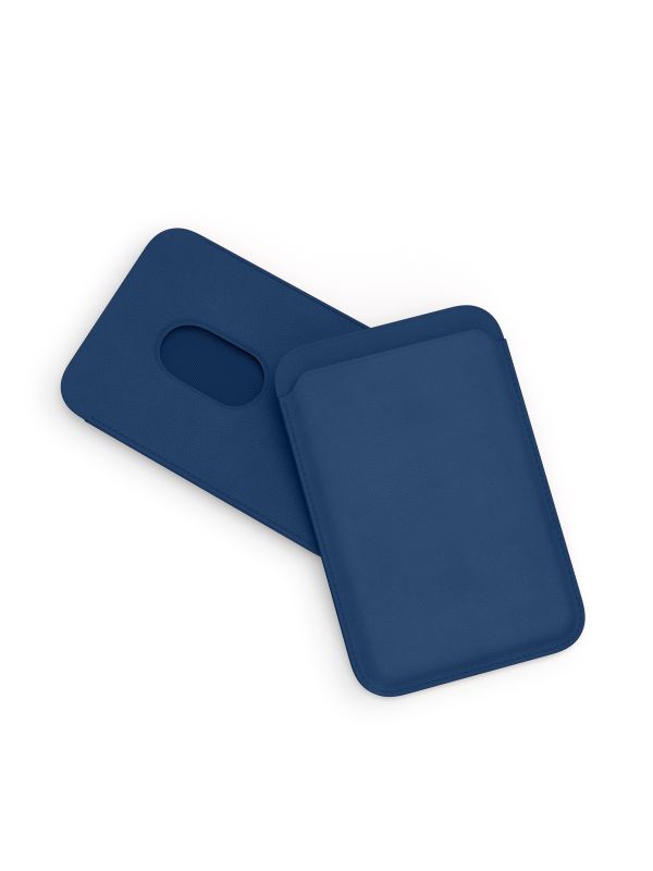 VLP Eco-Leather Card Holder with MagSafe, Dark Blue