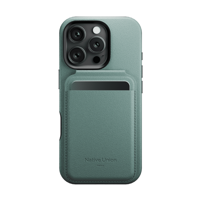 Native Union Active Wallet Stand wallet case, green slate