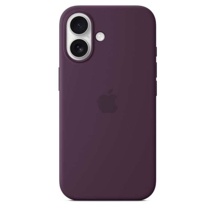 Apple Case for iPhone 16 Silicone with MagSafe, Plum