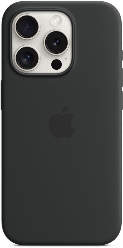 Apple MagSafe Case for iPhone 15 Pro, Silicone, Black
