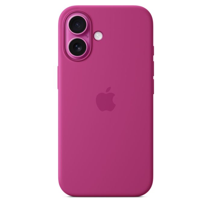 Apple Case for iPhone 16 Silicone with MagSafe, Fuchsia