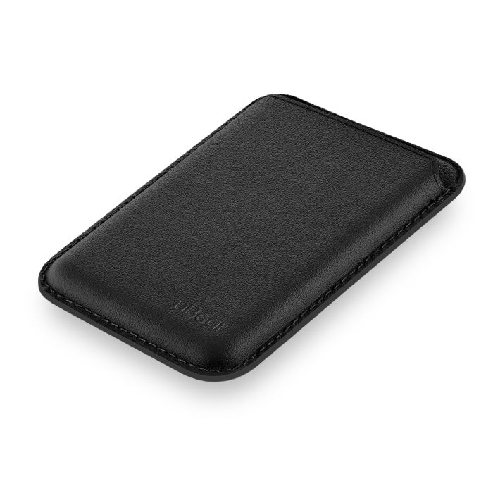 uBear Leather Shell Magnetic Card Holder, Black