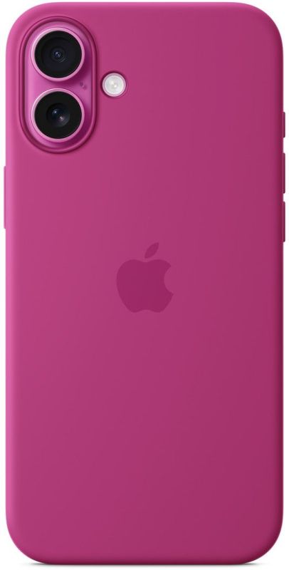 Apple case for iPhone 16 Plus Silicone MagSafe, fuchsia