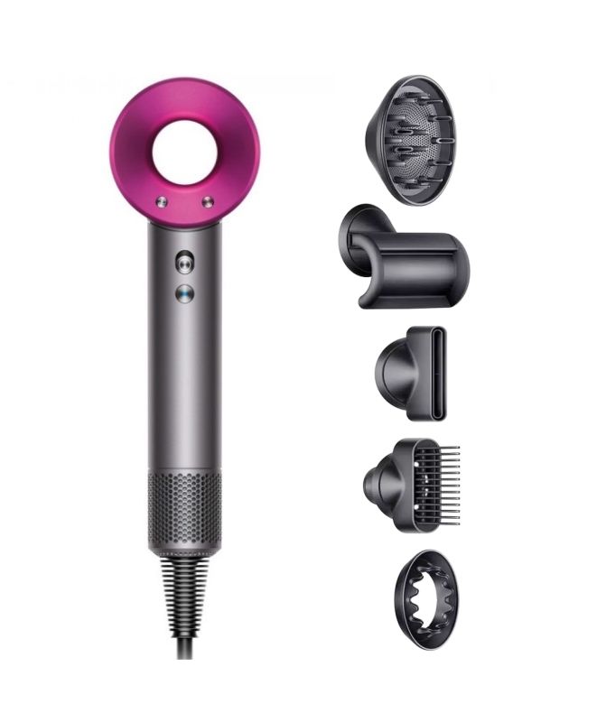 Dyson Supersonic HD07 Hair Dryer, Iron/Fuchsia