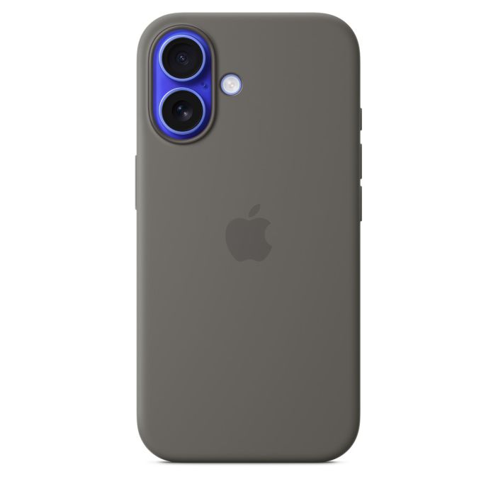 Apple Silicone Case with MagSafe for iPhone 16, Gray