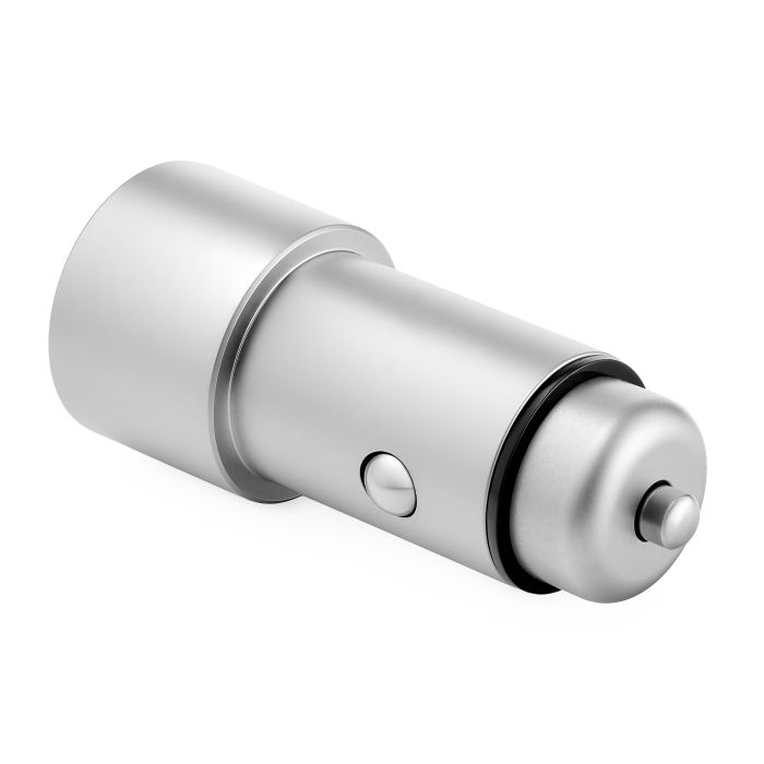 uBear Ride Car Charger, USB-C+USB-A, Gray