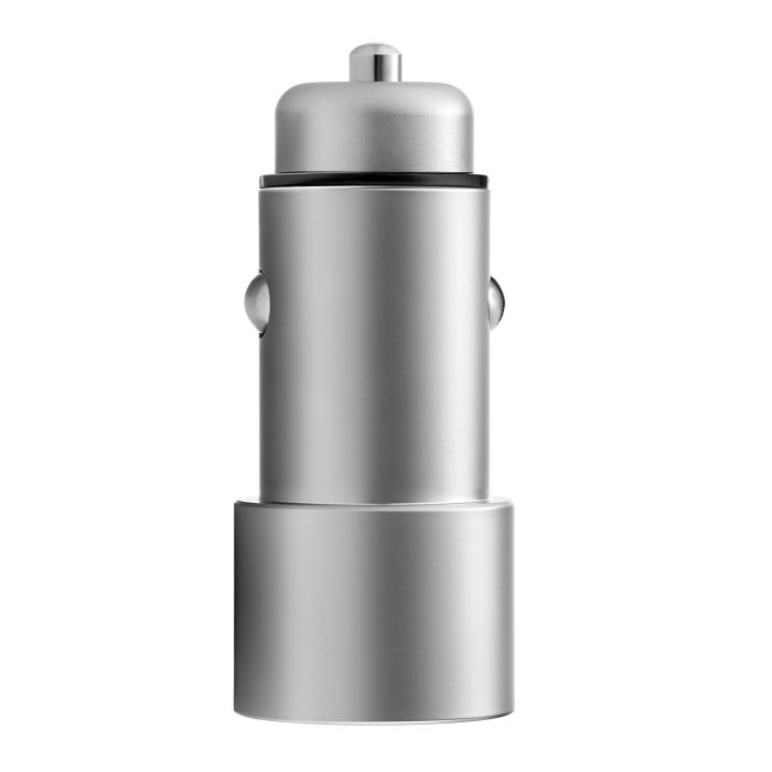 uBear Ride Car Charger, USB-C+USB-A, Gray
