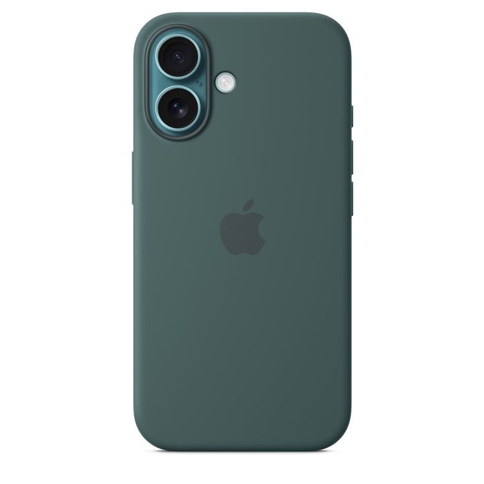 Apple Silicone Case with MagSafe for iPhone 16, green